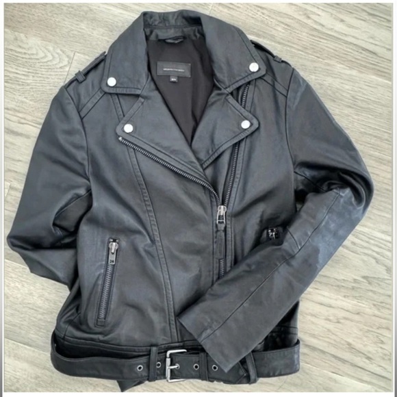 Mackage for Aritzia Black Lamb Skin Leather Moto Jacket Size XS - Picture 4 of 13